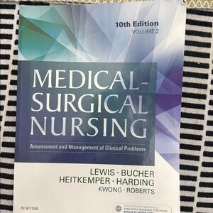 Medical-Surgical Nursing Textbook 10th Edition 833 - 1665 Pages & Index Volume 2